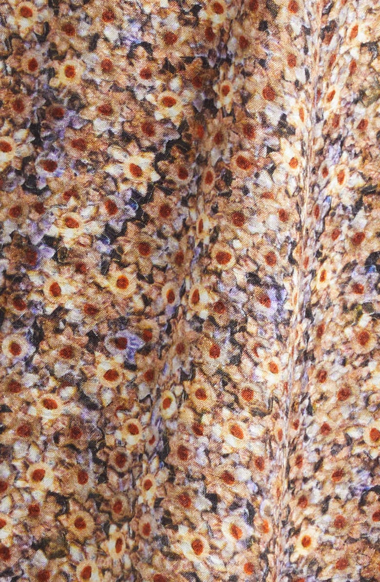 Isabel Marant Cacia Floral Jacquard Asymmetric Midi Skirt, Alternate, color, Ochre