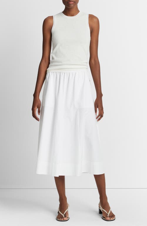 Vince Double Layer Cotton Blend Tank