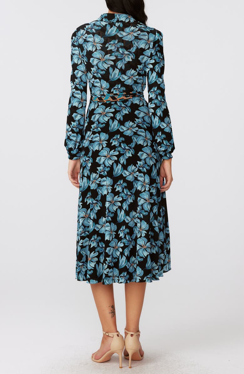 Diane von Furstenberg Phoenix Reversible Long Sleeve Midi Dress, Alternate, color, 