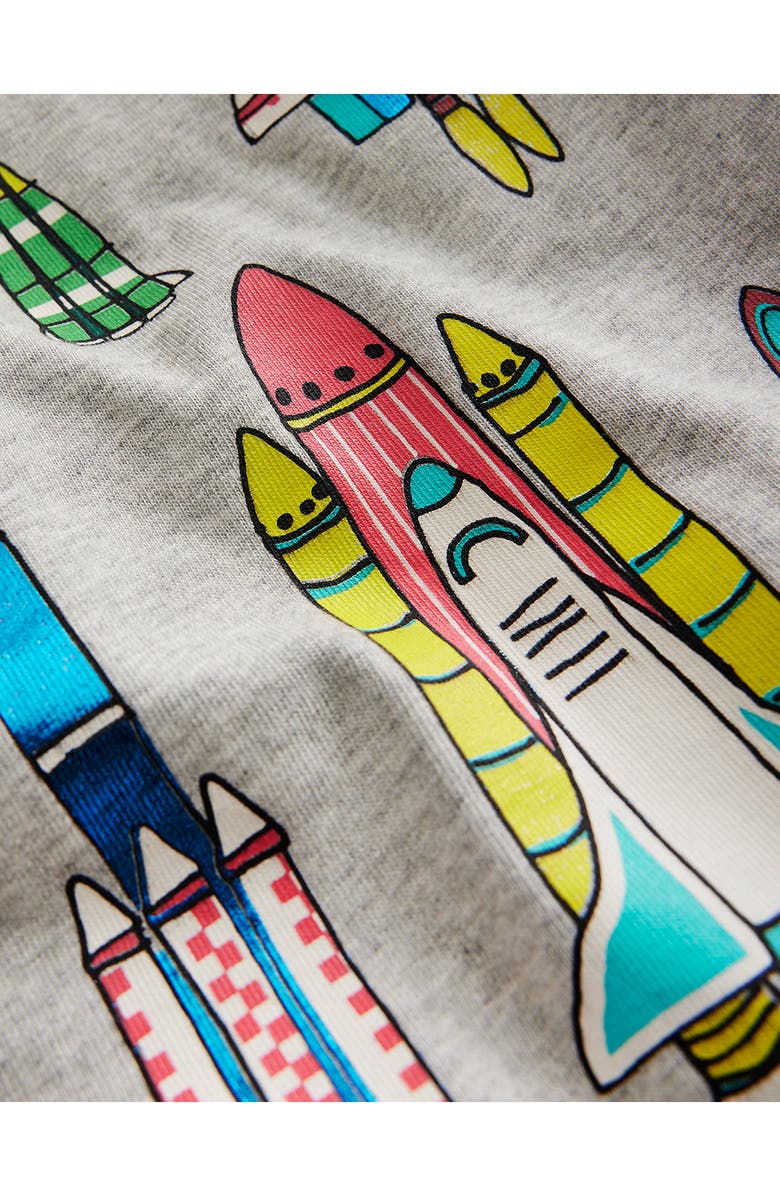 Mini Boden Kids' Rocket Print Long Sleeve Cotton T-Shirt, Alternate, color,