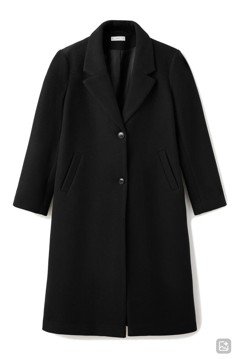 Longline Coat, Alternate, color, BLACK