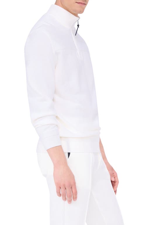 BUGATCHI BUGATCHI MERINO WOOL QUARTER ZIP SWEATER