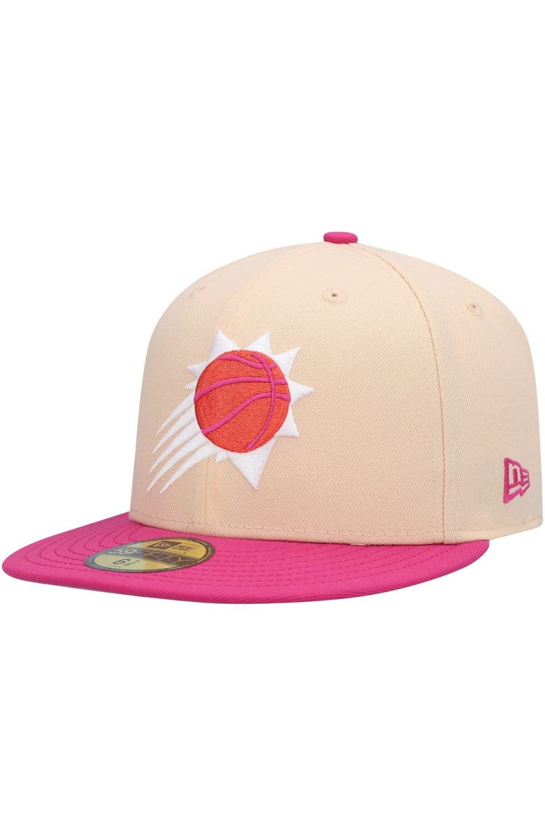 New Era Men's New Era Orange/Pink Phoenix Suns Passion Mango 59FIFTY Fitted Hat, Alternate, color, 