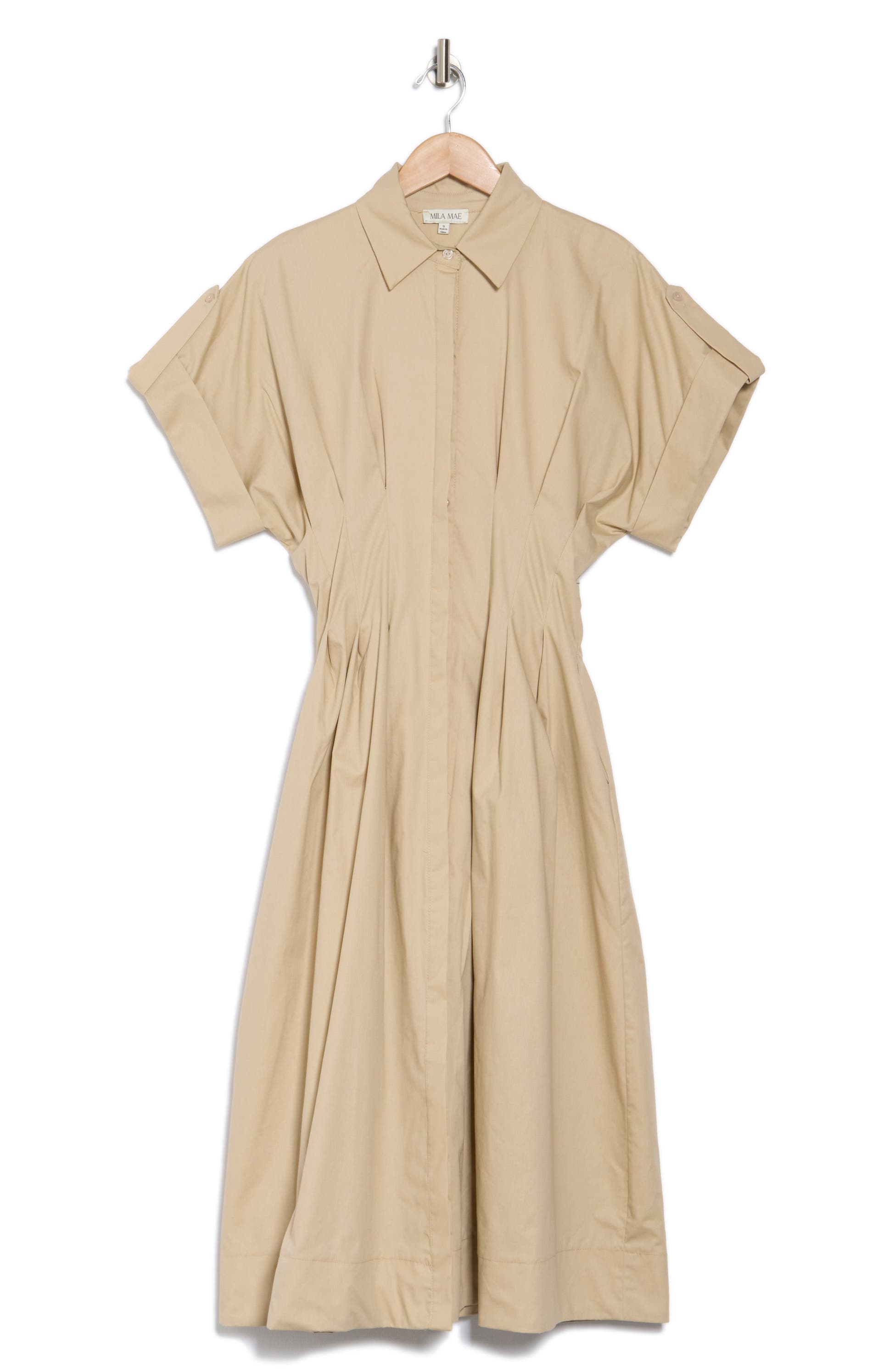 Short Sleeve A-Line Shirtdress