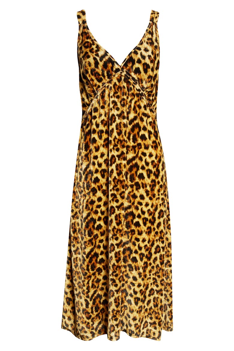 Grunge Leopard Print Slipdress, Alternate, color, LIGHT BROWN LEOPARD