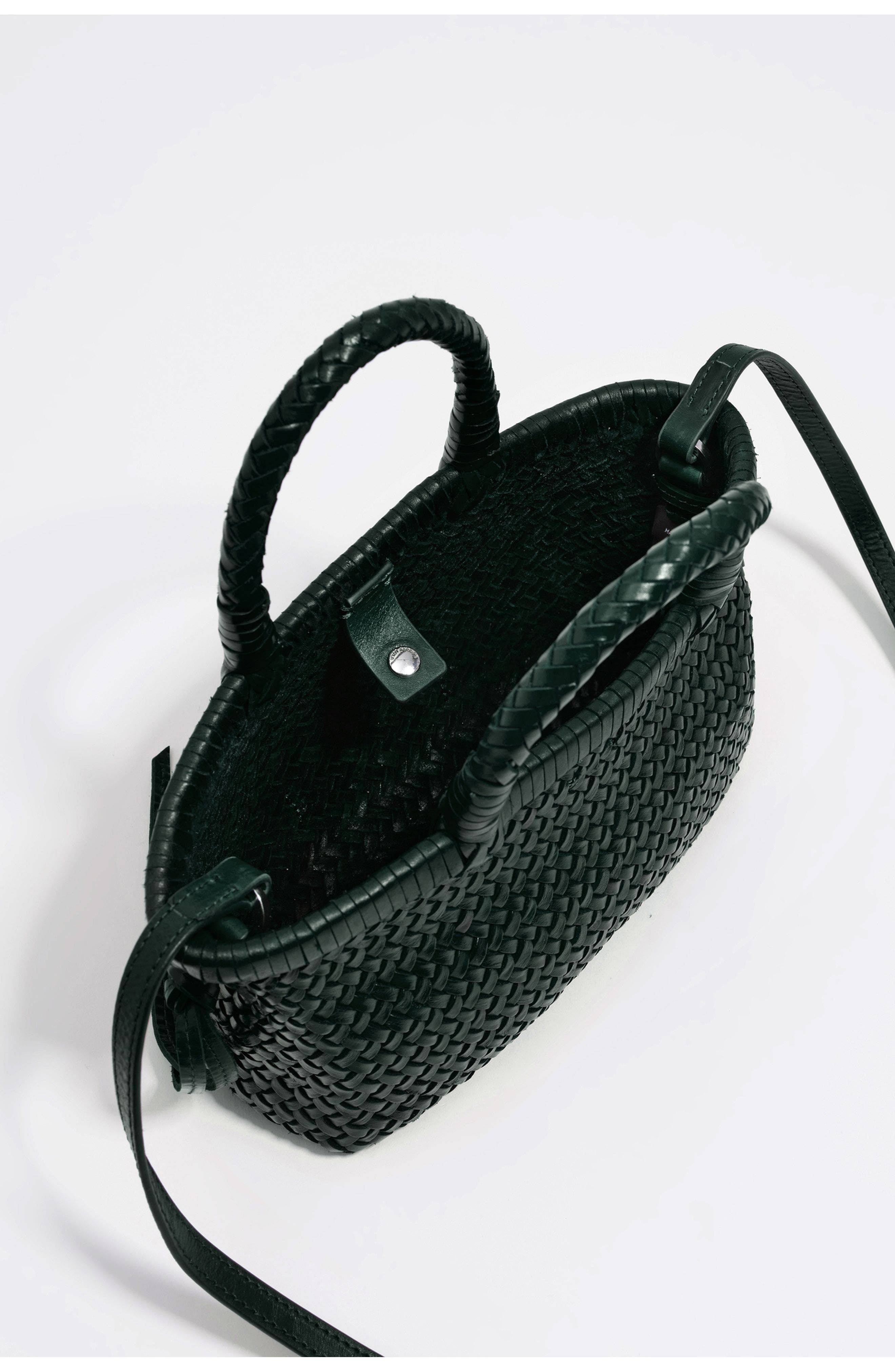 Bimba y Lola Leather Handbag, Alternate, color, Dark Green