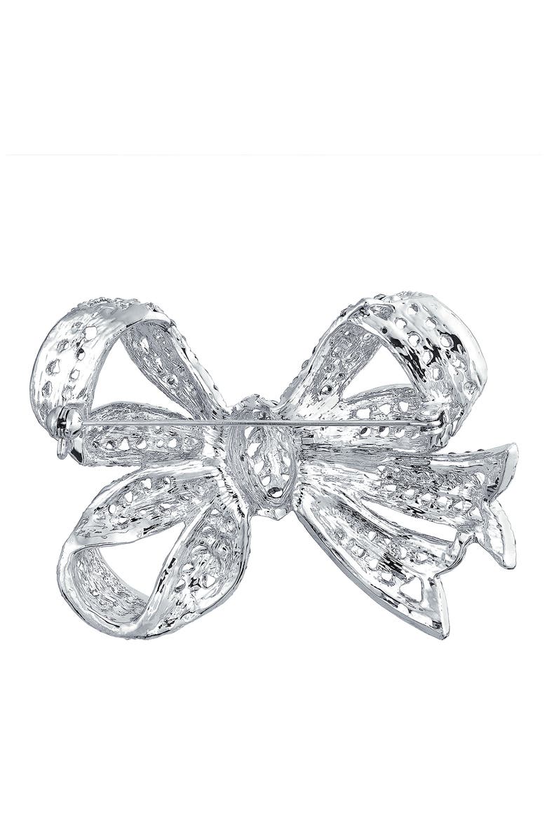 Bow Brooch, Alternate, color, SILVER