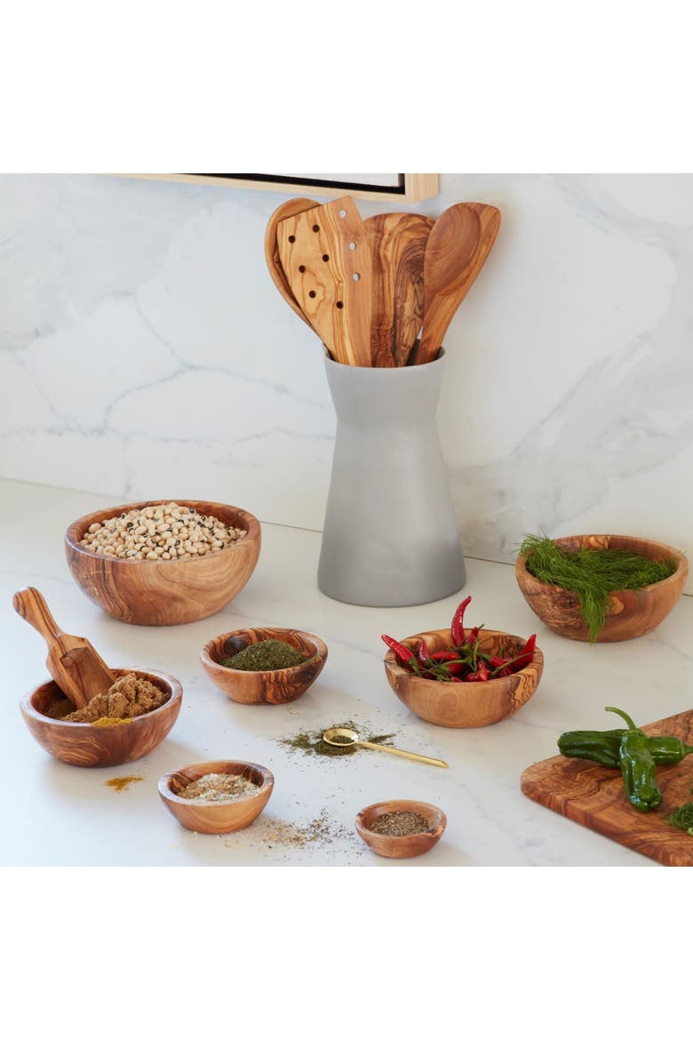 Olive Wood Nesting Bowls - Set of 3, Alternate, color, Olive