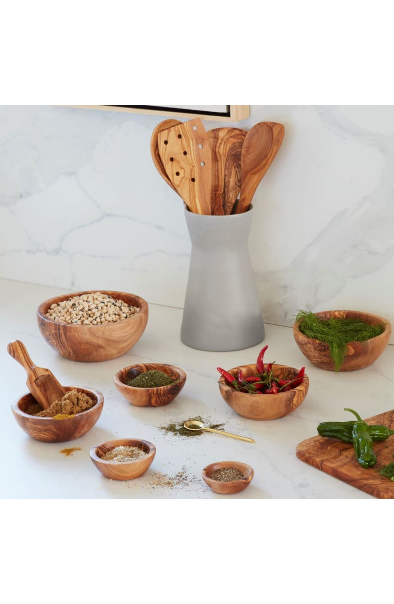 Be Home Olive Wood Nesting Bowls - Set of 3, Alternate, color, Olive