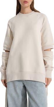 Marcella Mavi Cutout Elbow Sweatshirt