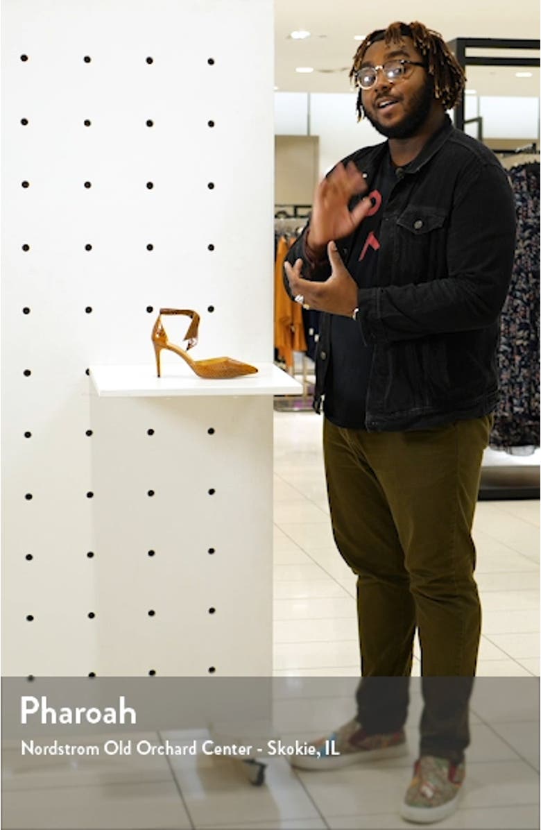 New Clarita Genuine Snakeskin Ankle Strap Pump, sales video thumbnail