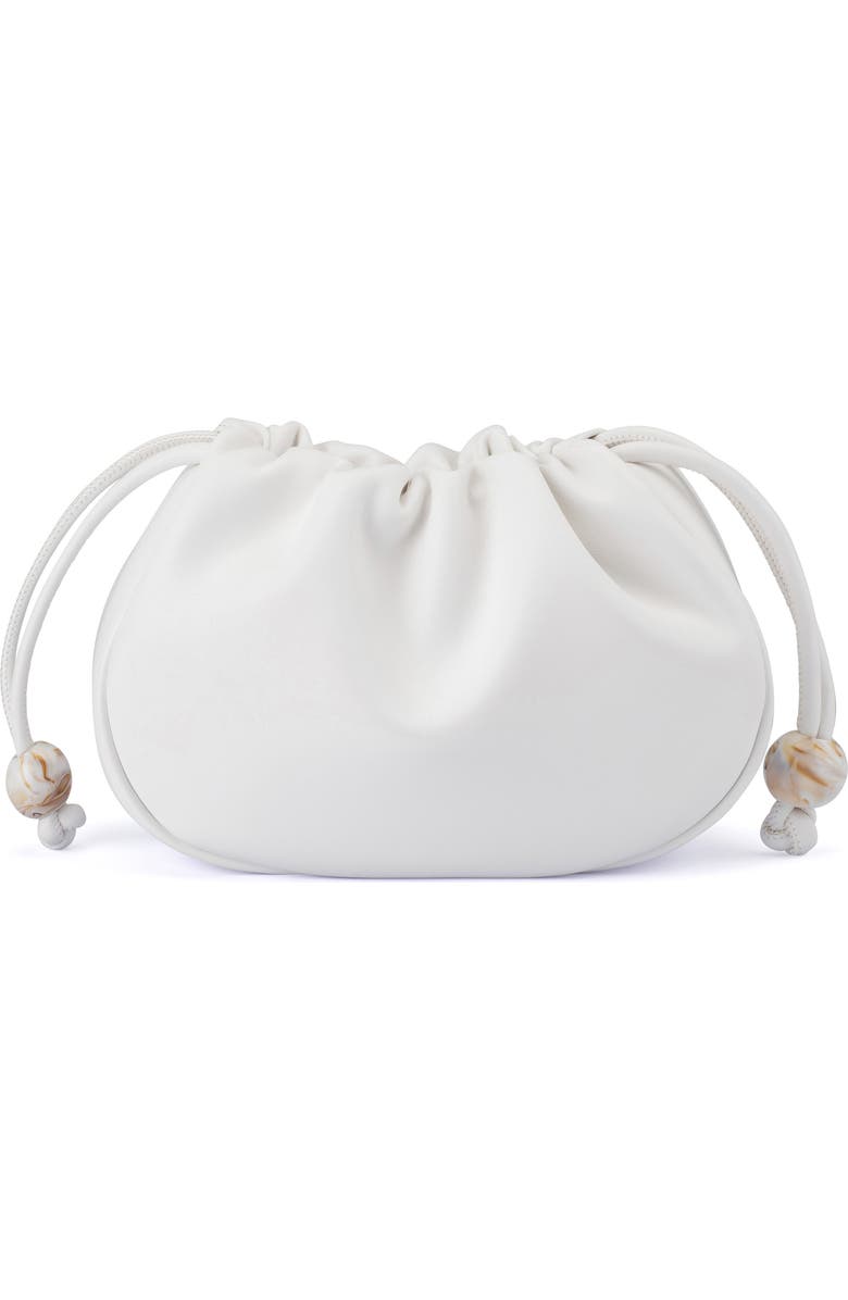 Olga Berg Mavis Faux Leather Top Handle Bag, Alternate, color, White