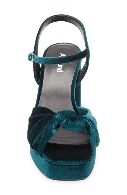 Abound Pamela Velvet Platform Sandal In Green Beetle