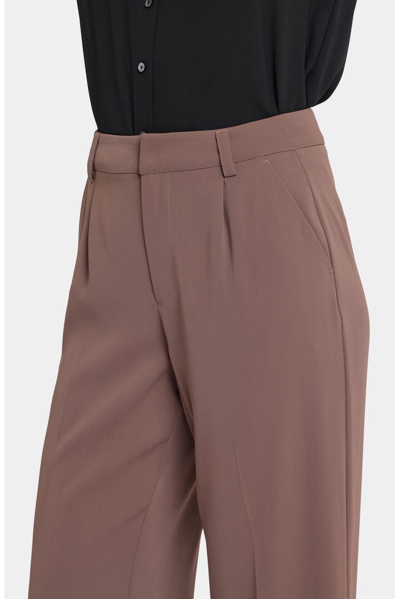 Crepe Ankle Wide Leg Pants, Alternate, color, DEEP TAUPE