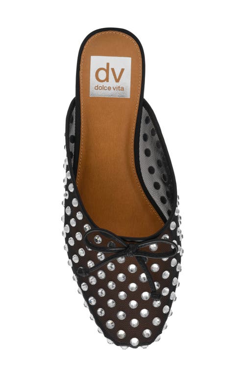 Dolce Vita Dv By  Misti Rhinestone Mesh Mule In Black Mesh