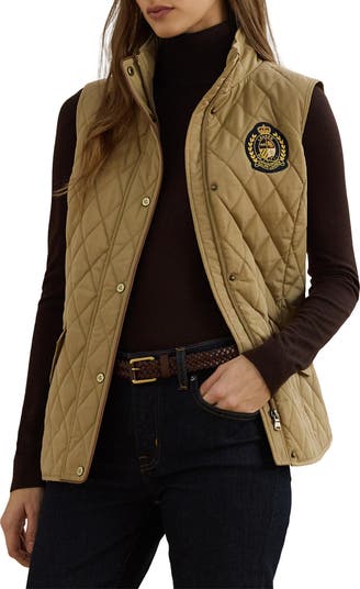Crest Patch Diamond Quilted Vest