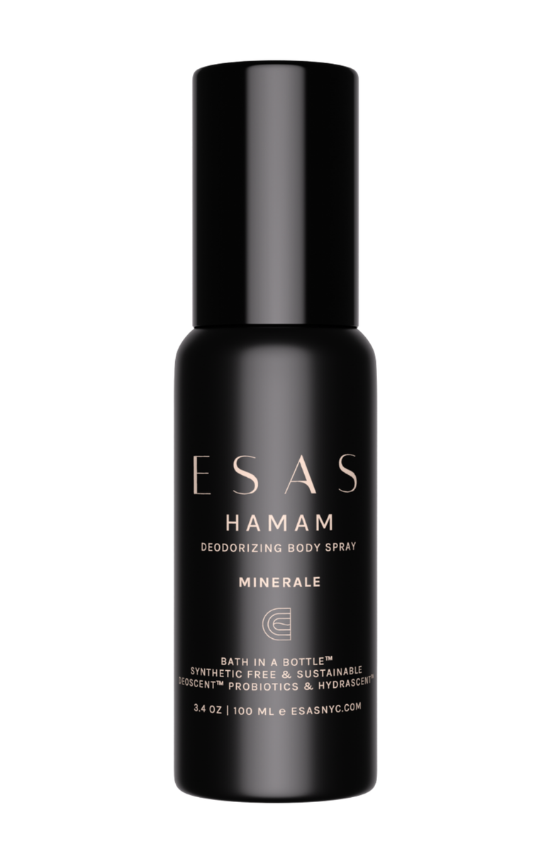Esas NYC Minerale Hamam Organic Deo Body Spray - Salted Woods & Vetiver, Main, color, 3.4 Oz