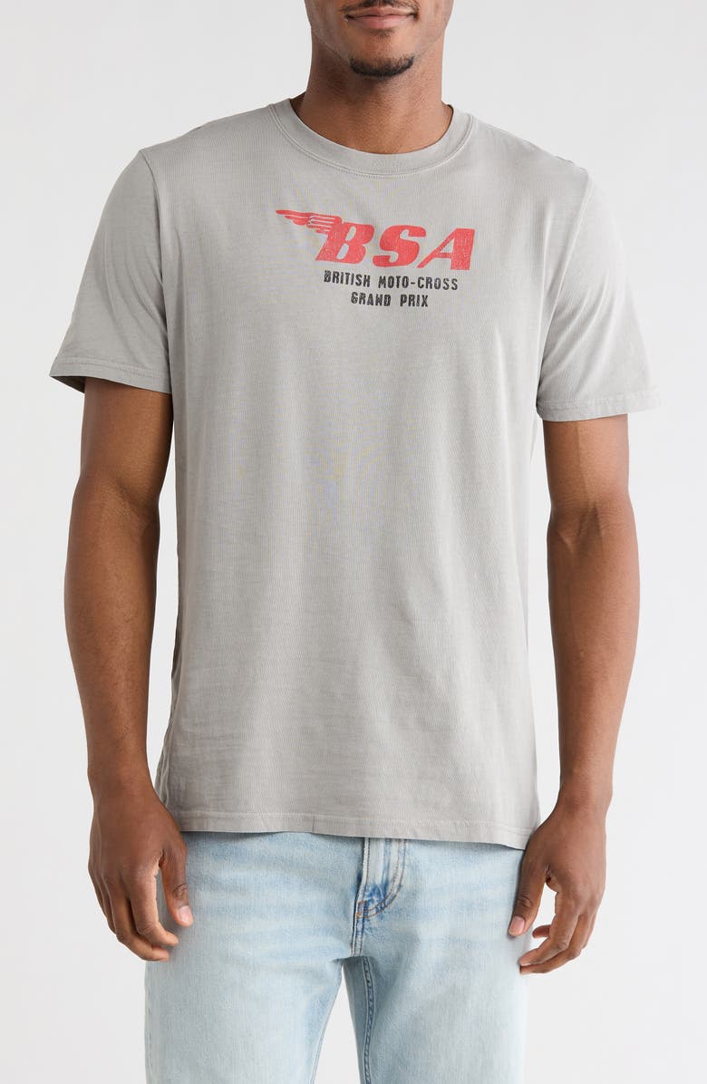 Goodie Two Sleeves Grand Prix Cotton Graphic T-Shirt, Main, color, Grey