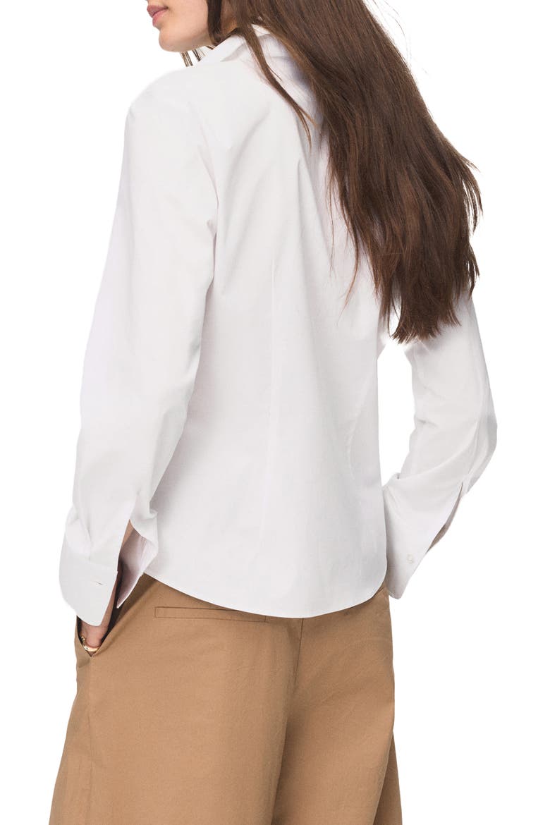 Slim Fit Stretch Poplin Button-Up Shirt, Alternate, color, WHITE