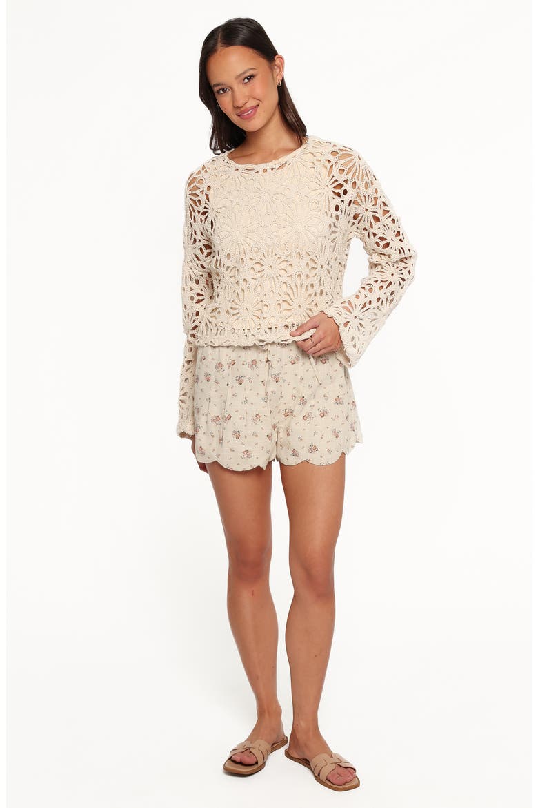Rowley Crochet Cotton Top, Alternate, color, NATURAL