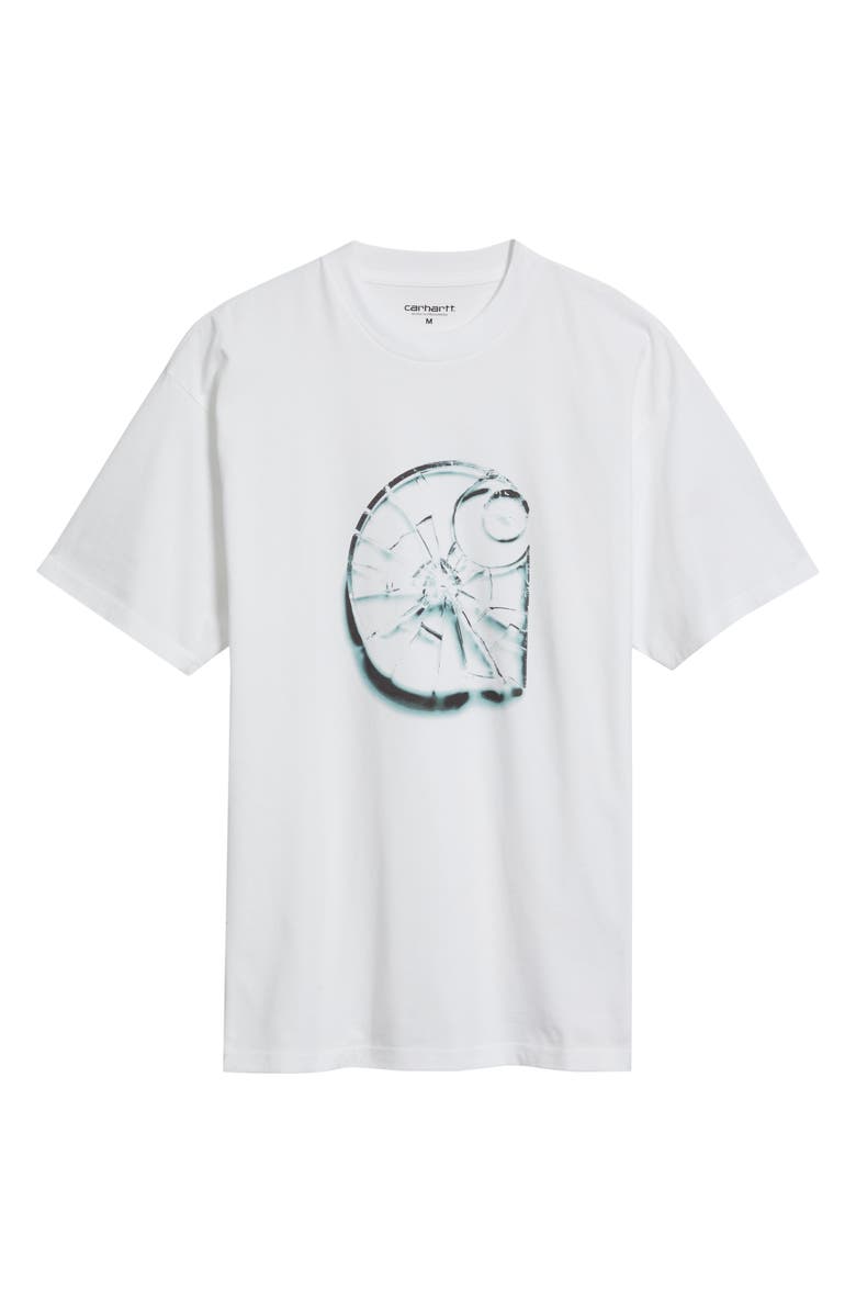 Carhartt Work In Progress Shattered Logo Organic Cotton Graphic T-Shirt, Main, color, White