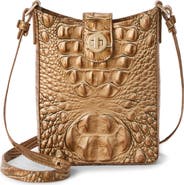 Brahmin Marley Croc Embossed Leather Crossbody Bag