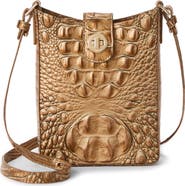Brahmin Marley Croc Embossed Leather Crossbody Bag
