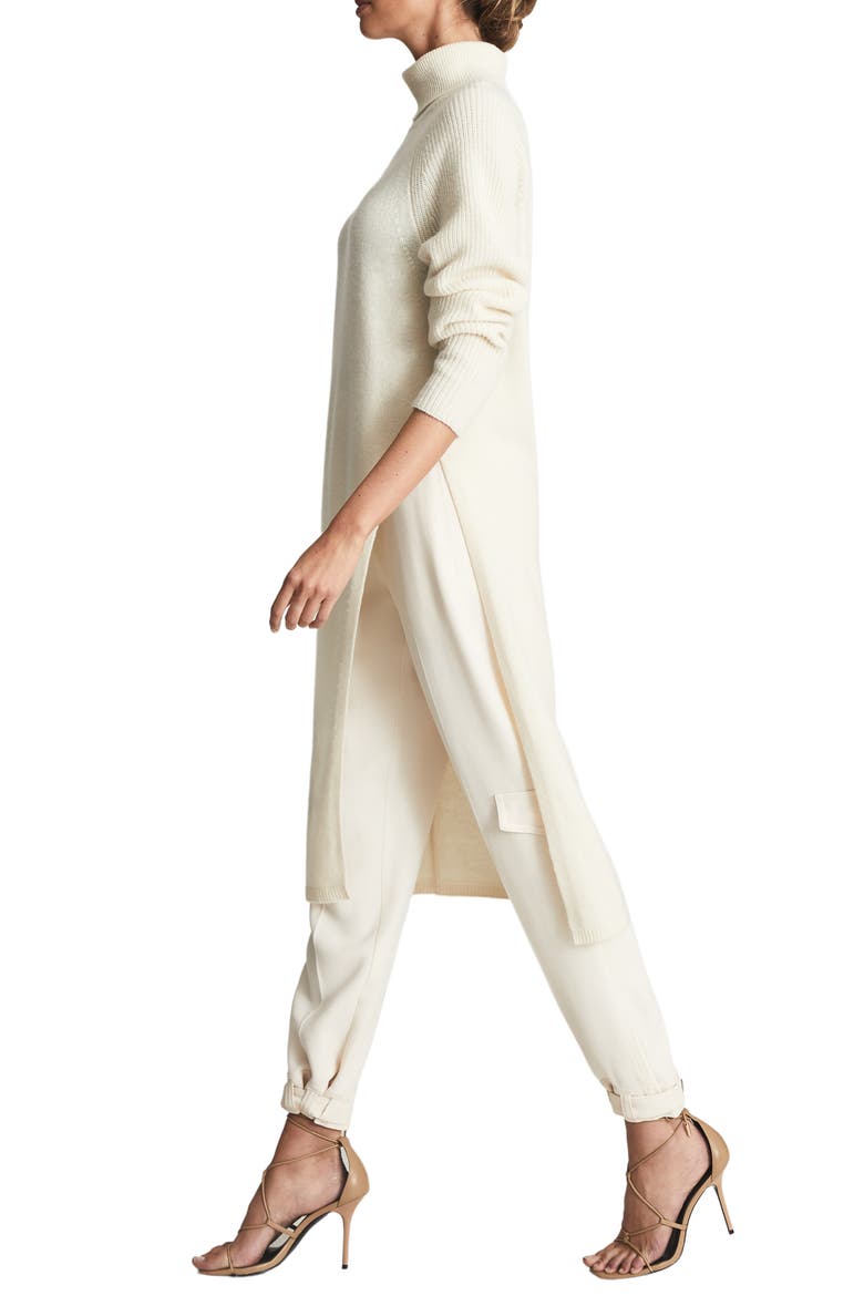 Elle Turtleneck Wool & Cashmere Sweater Dress, Alternate, color, CREAM