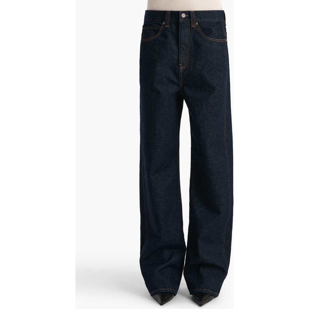 Khaite Womens Benson Bonnie Straight-leg Denim-blend Jeans In Black