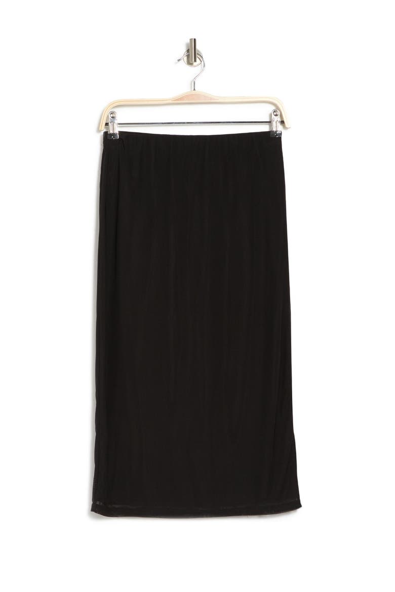 Lynch Mesh Midi Skirt, Alternate, color, NOIR