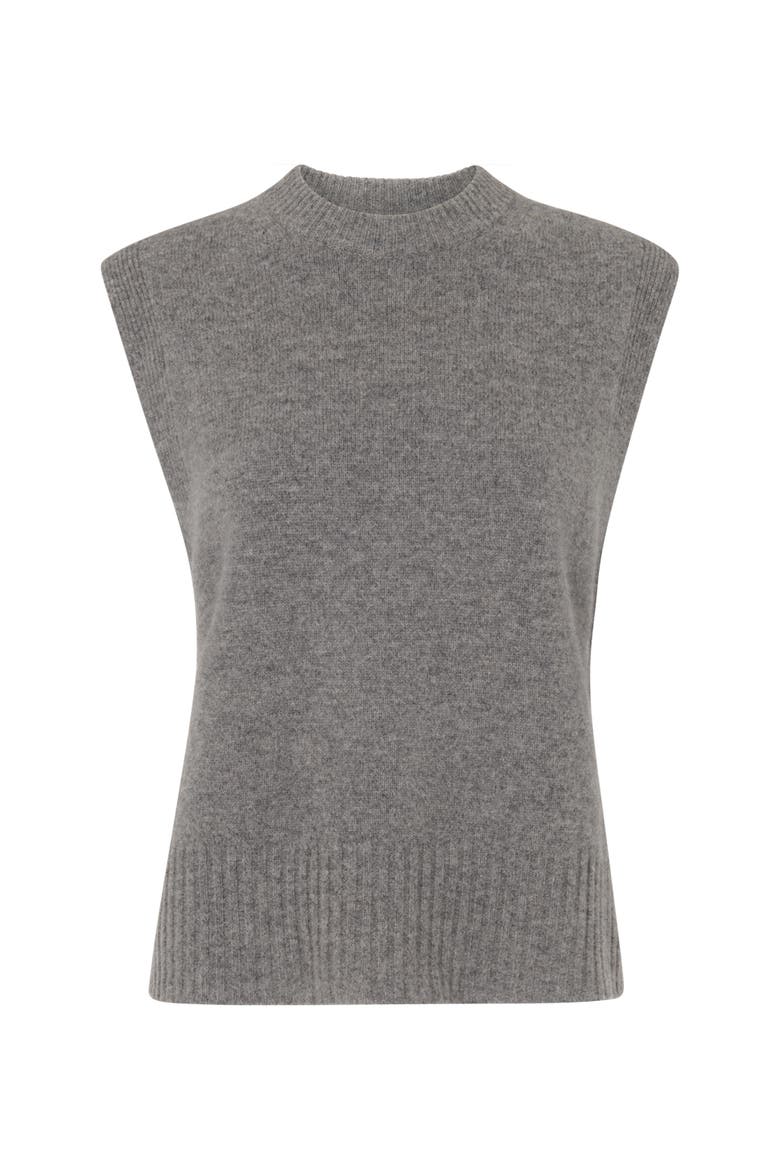 Knitted Sleeveless Vest, Alternate, color, Grey