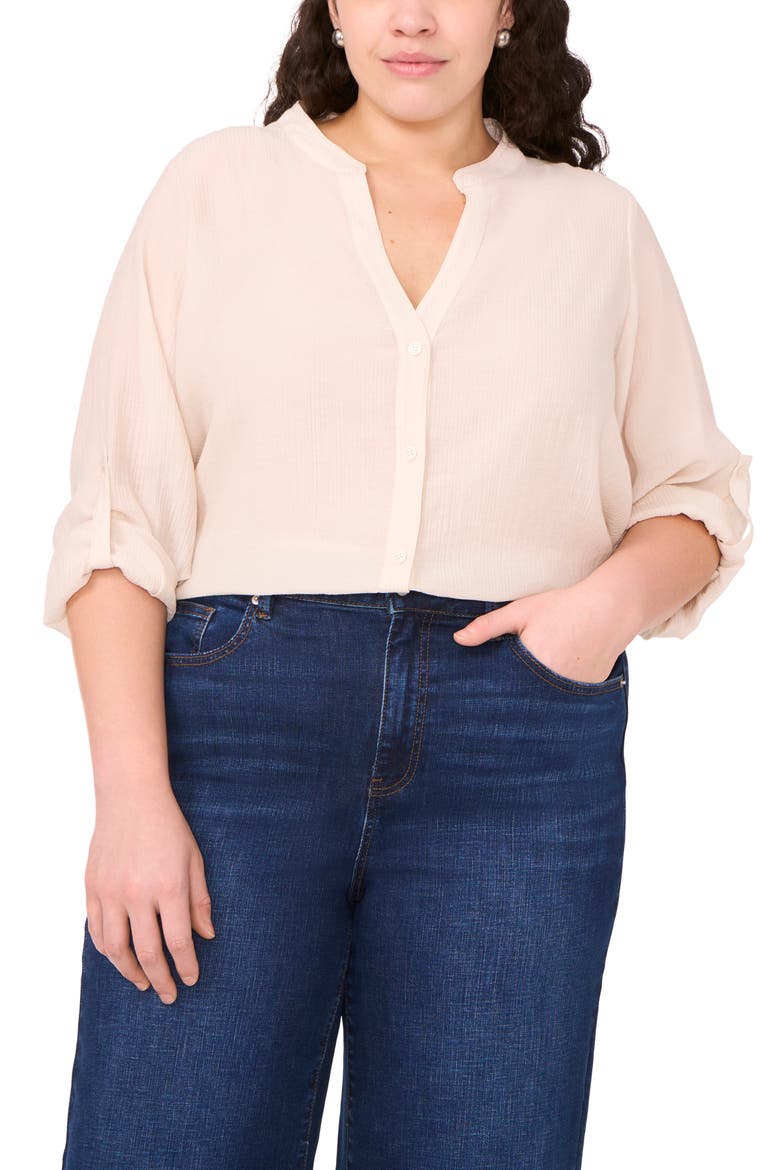Textured Utility Shirt, Main, color, BIRCH