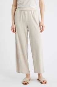 Eileen Fisher Jersey Ankle Wide Leg Pants