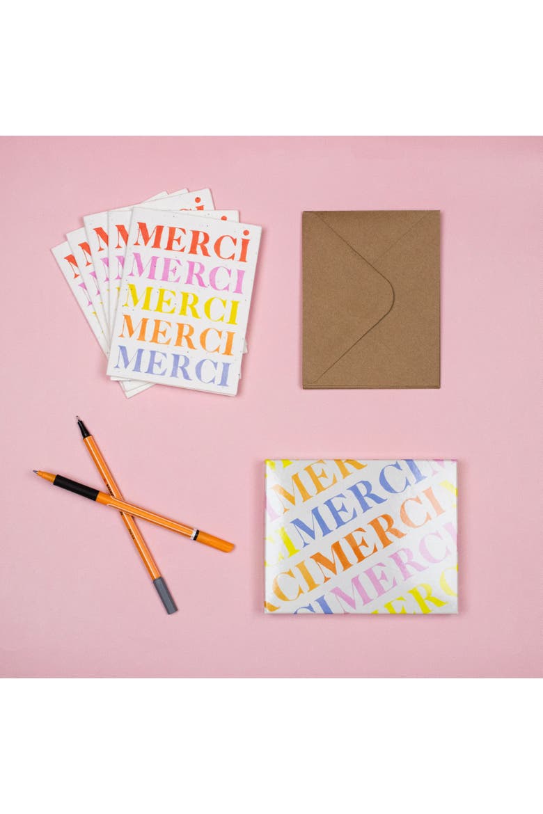Seed Cards - Merci Print - 8-Pack, Alternate, color, Multi