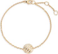 David Yurman Sculpted Cable Center Station Chain Bracelet in 18K Yellow Gold with Diamonds, 10mm