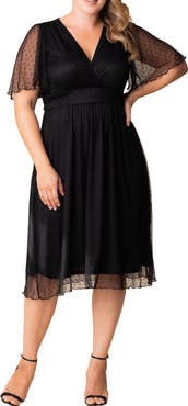 Kiyonna Margot Mesh Cocktail Dress