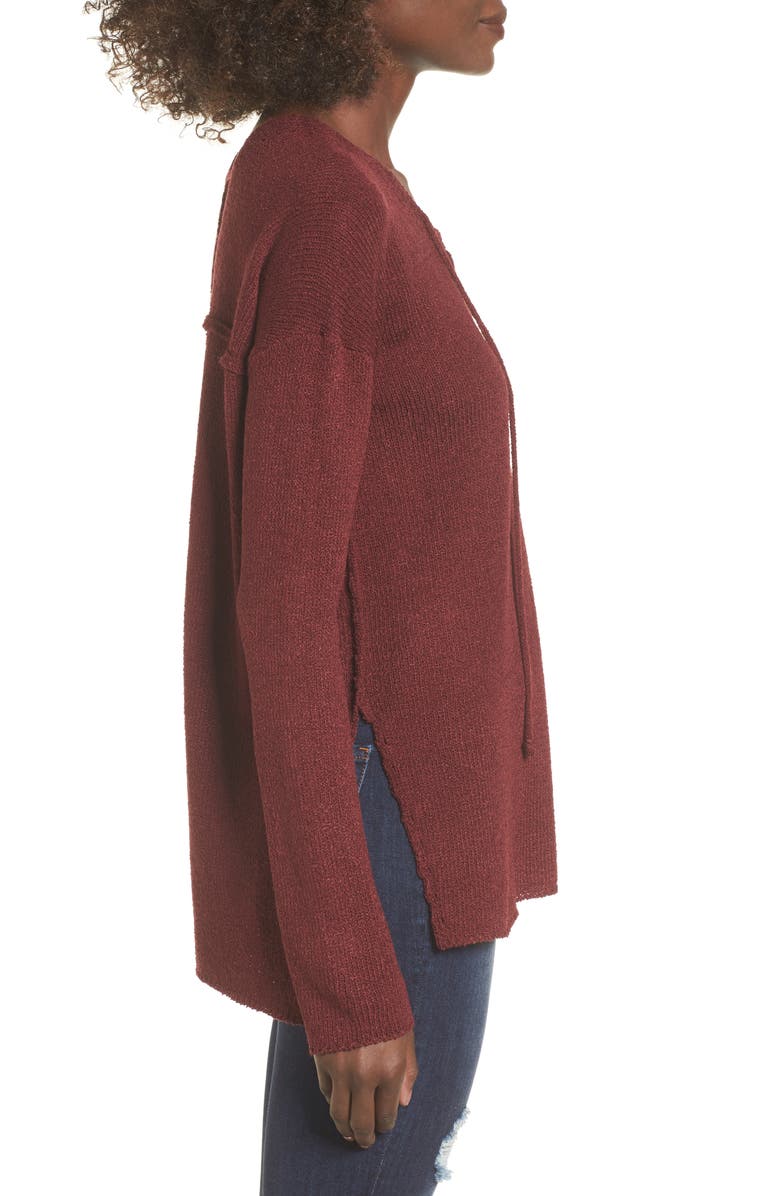 ASTR the Label ASTR Lace-Up Sweater, Alternate, color,