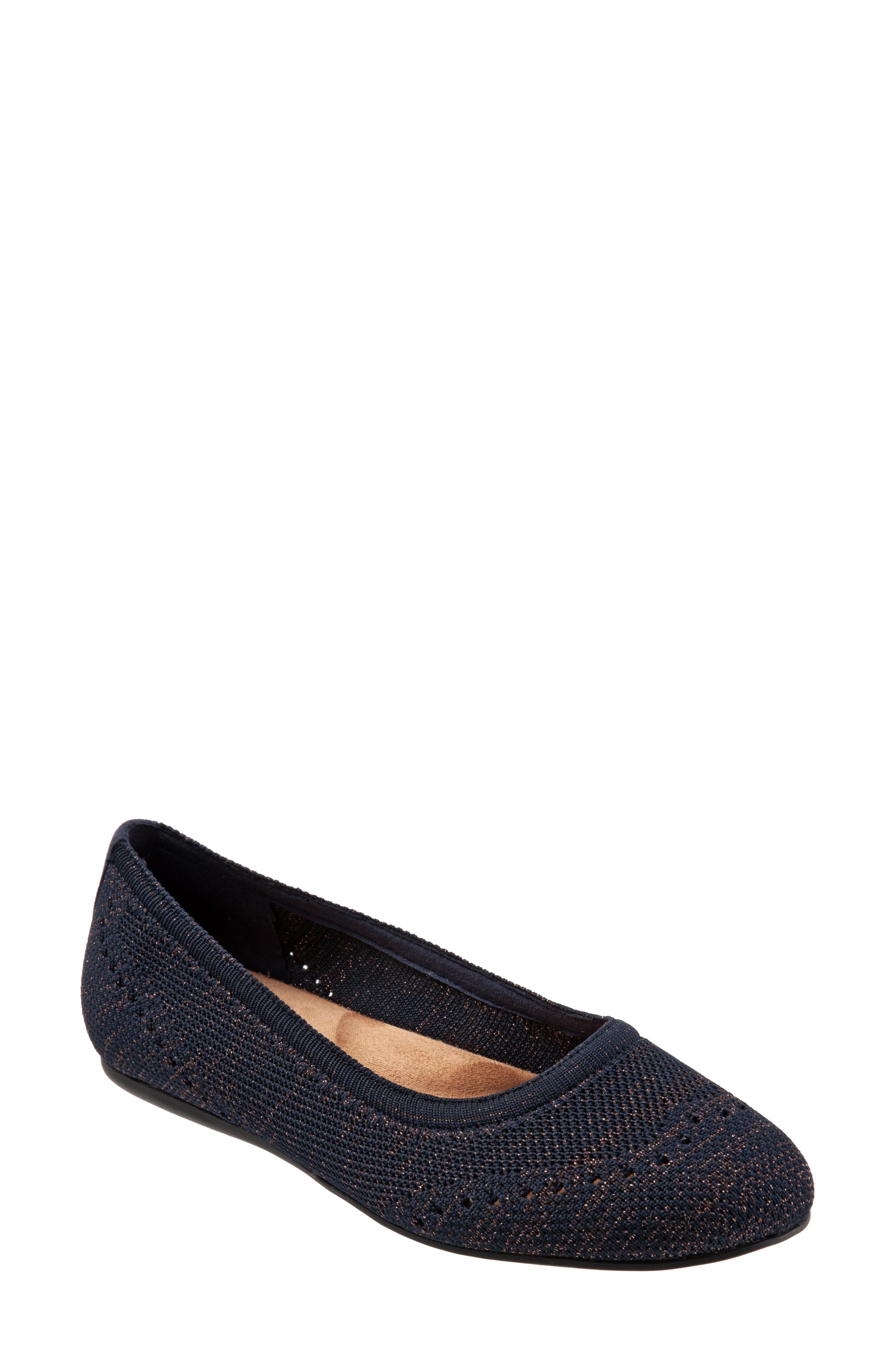 Santorini Flat, Main, color, NAVY KNIT FABRIC