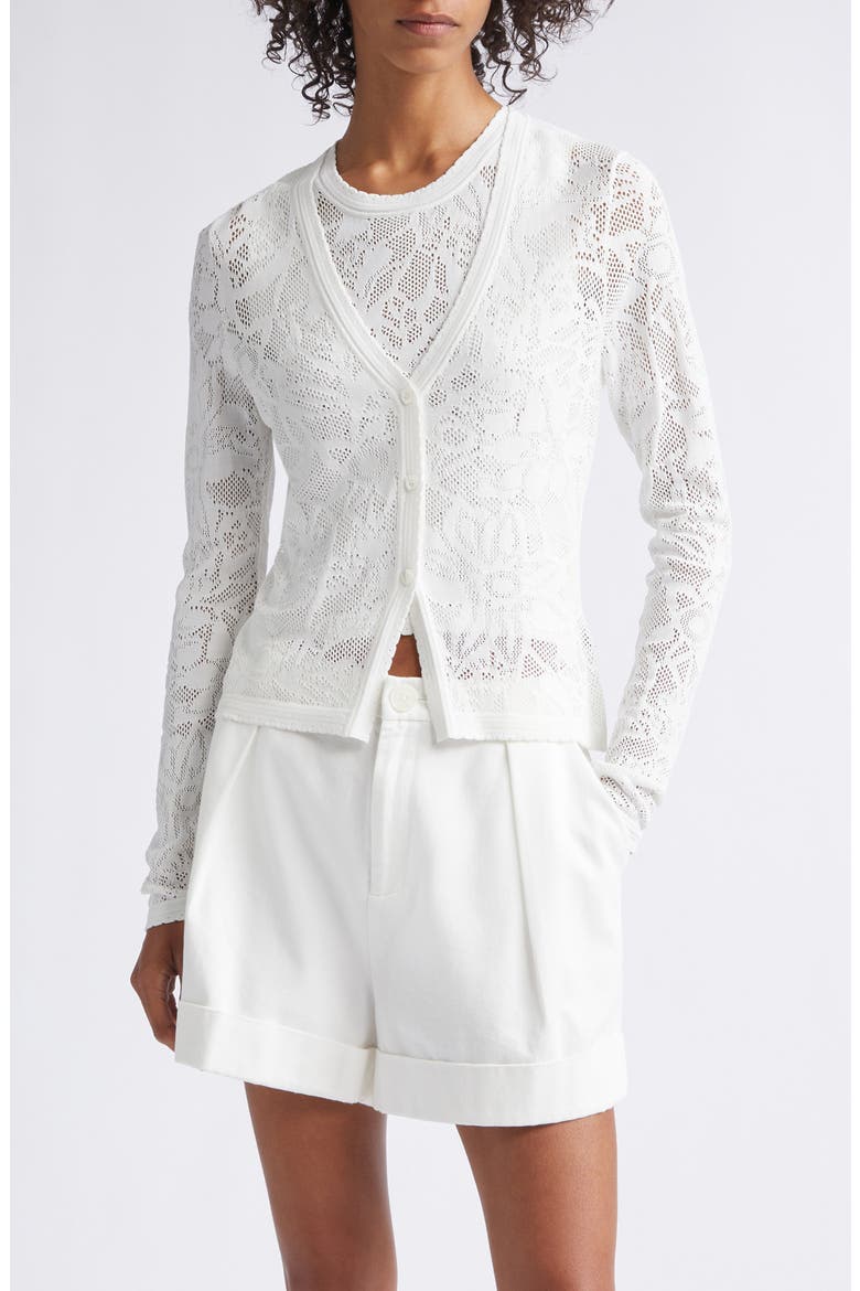 Annabelle Lace Cardigan, Main, color, OPTIC
