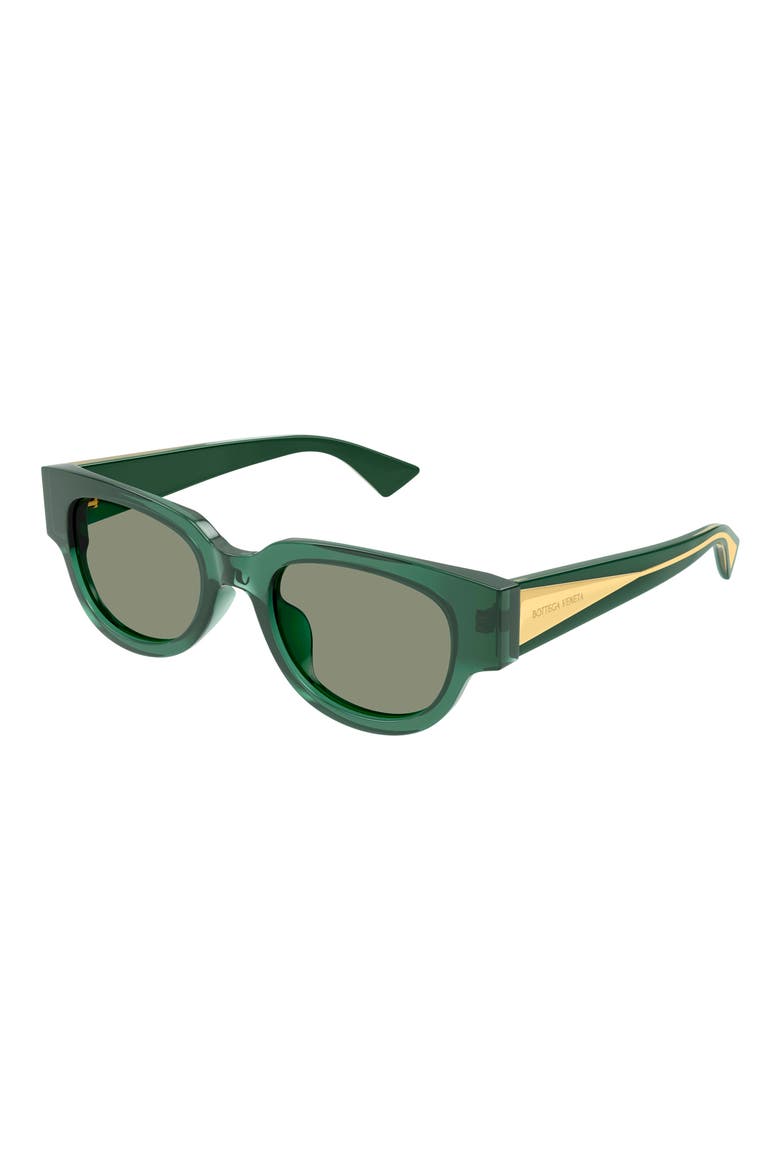 52mm Cat Eye Sunglasses, Alternate, color, GREEN