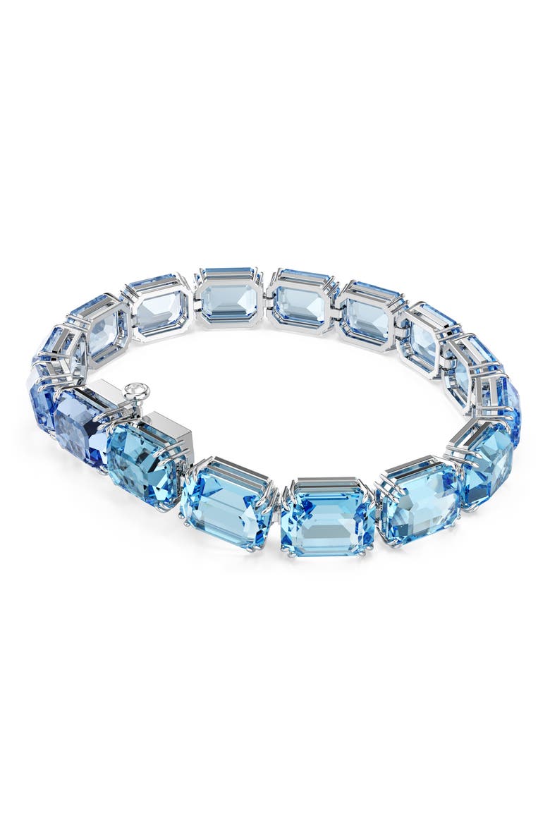 Millenia Octagon Cut Crystal Bracelet, Alternate, color, BLUE