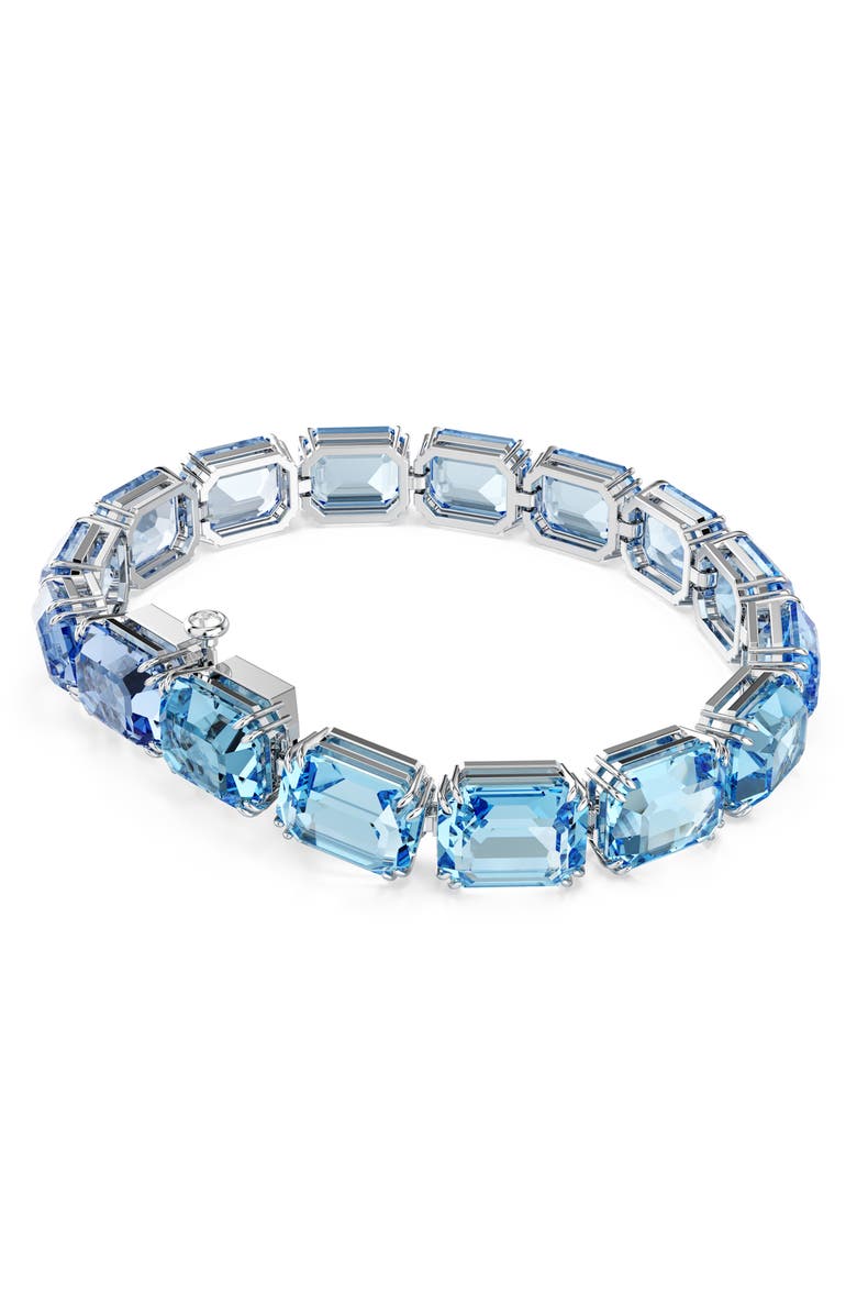 Swarovski Millenia Octagon Cut Crystal Bracelet, Alternate, color, Blue