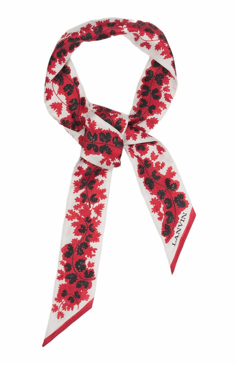 Lanvin Été Silk Headband With A Rateau Print, Alternate, color,