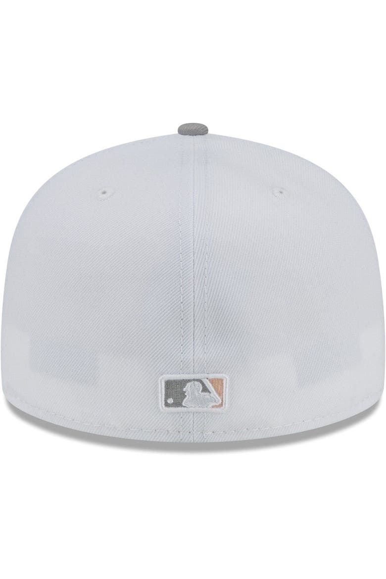 Men's New Era White/Gray Florida Marlins 1997 World Series Cooperstown Collection Side Patch Undervisor 59FIFTY Fitted Hat, Alternate, color, White