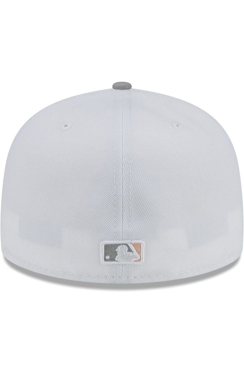 New Era Men's New Era White/Gray Florida Marlins 1997 World Series Cooperstown Collection Side Patch Undervisor 59FIFTY Fitted Hat, Alternate, color, 