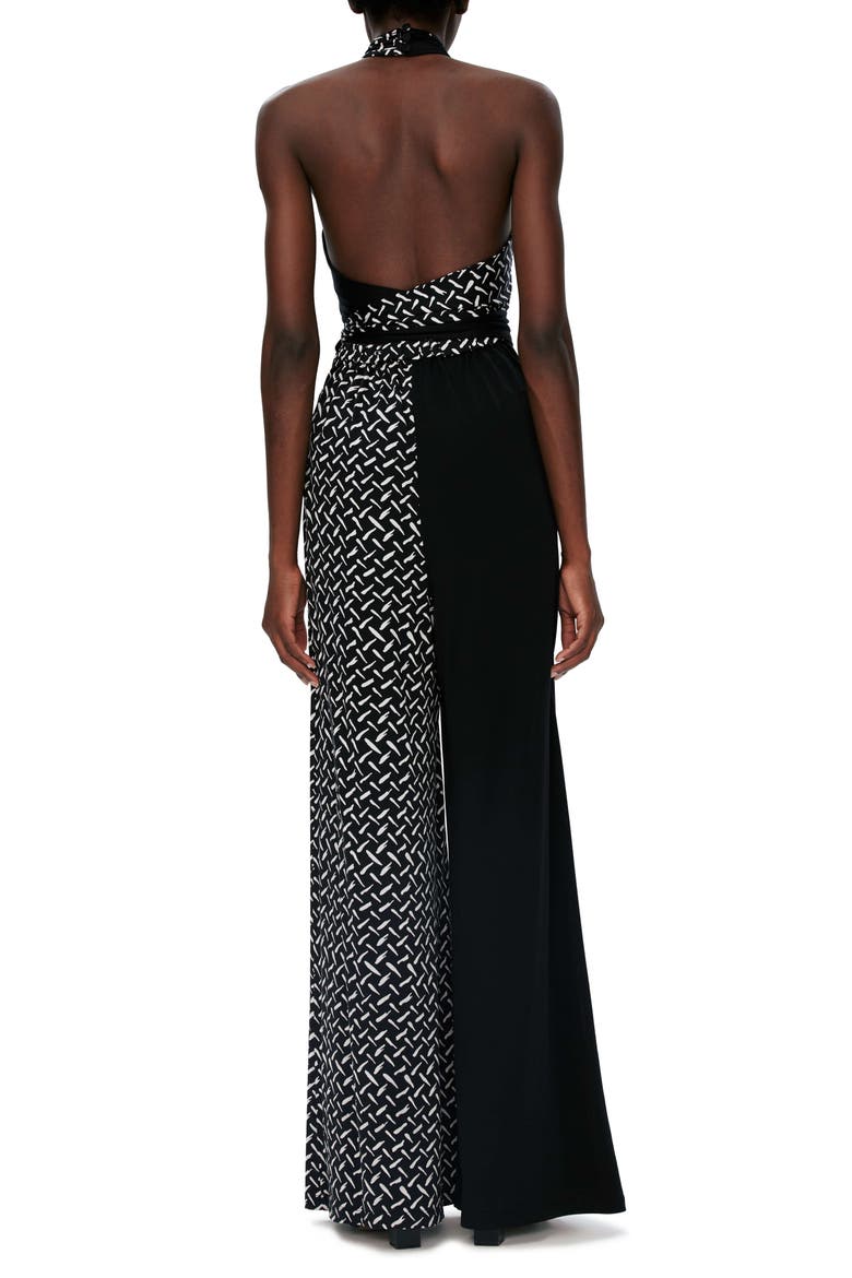 Cort Mixed Print Sleeveless Jumpsuit, Alternate, color, TIGRIS/BLACK