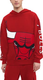 TOMMY JEANS Men's Tommy Jeans Red Chicago Bulls Kenny Pullover Hoodie