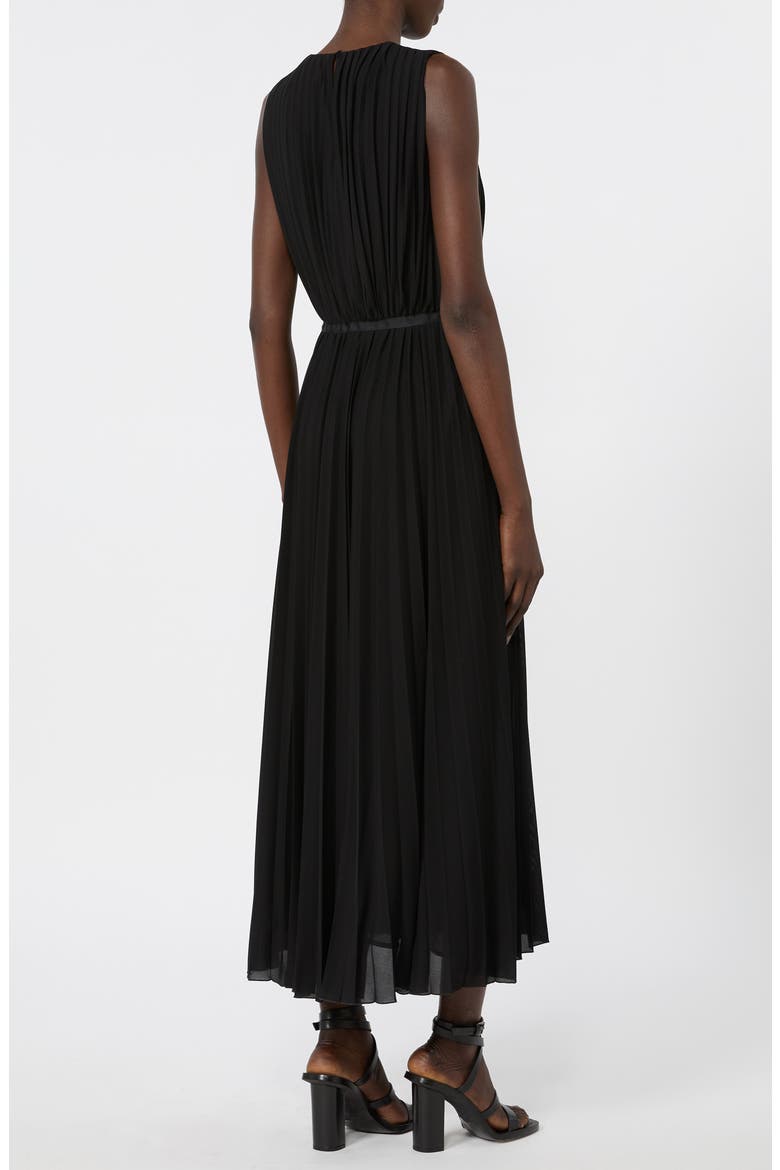 Laghi Pleated Jersey Dress, Alternate, color, BLACK