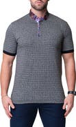 Maceoo Mozartmaki Grey Short Sleeve Cotton Polo