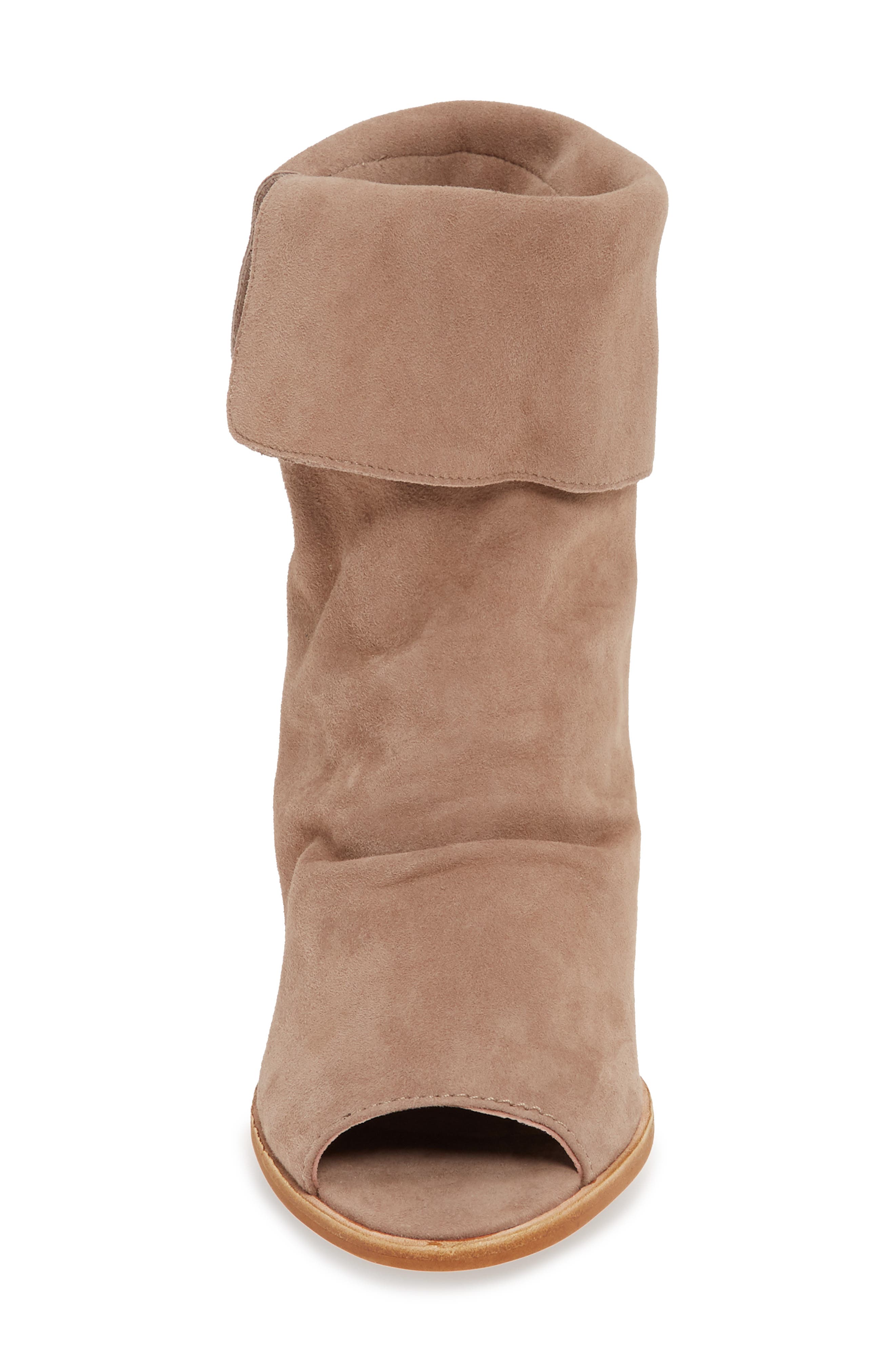 42 Gold Ramada Peep Toe Bootie, Alternate, color, Silver Taupe Suede